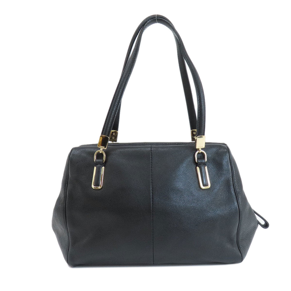 COACH Handbag 25169 leather black logo 2WAY Women Used Authentic