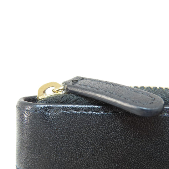 CHANEL Card Case Calfskin black Mademoiselle Gold Metal