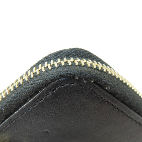 CHANEL Card Case Calfskin black Mademoiselle Gold Metal