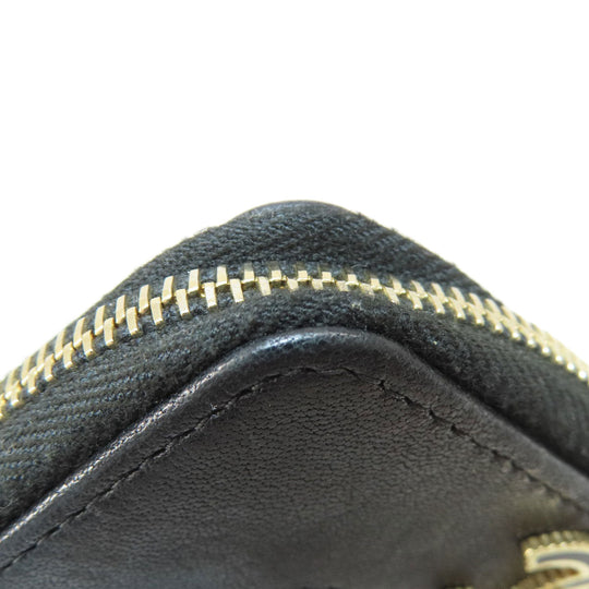 CHANEL Card Case Calfskin black Mademoiselle Gold Metal