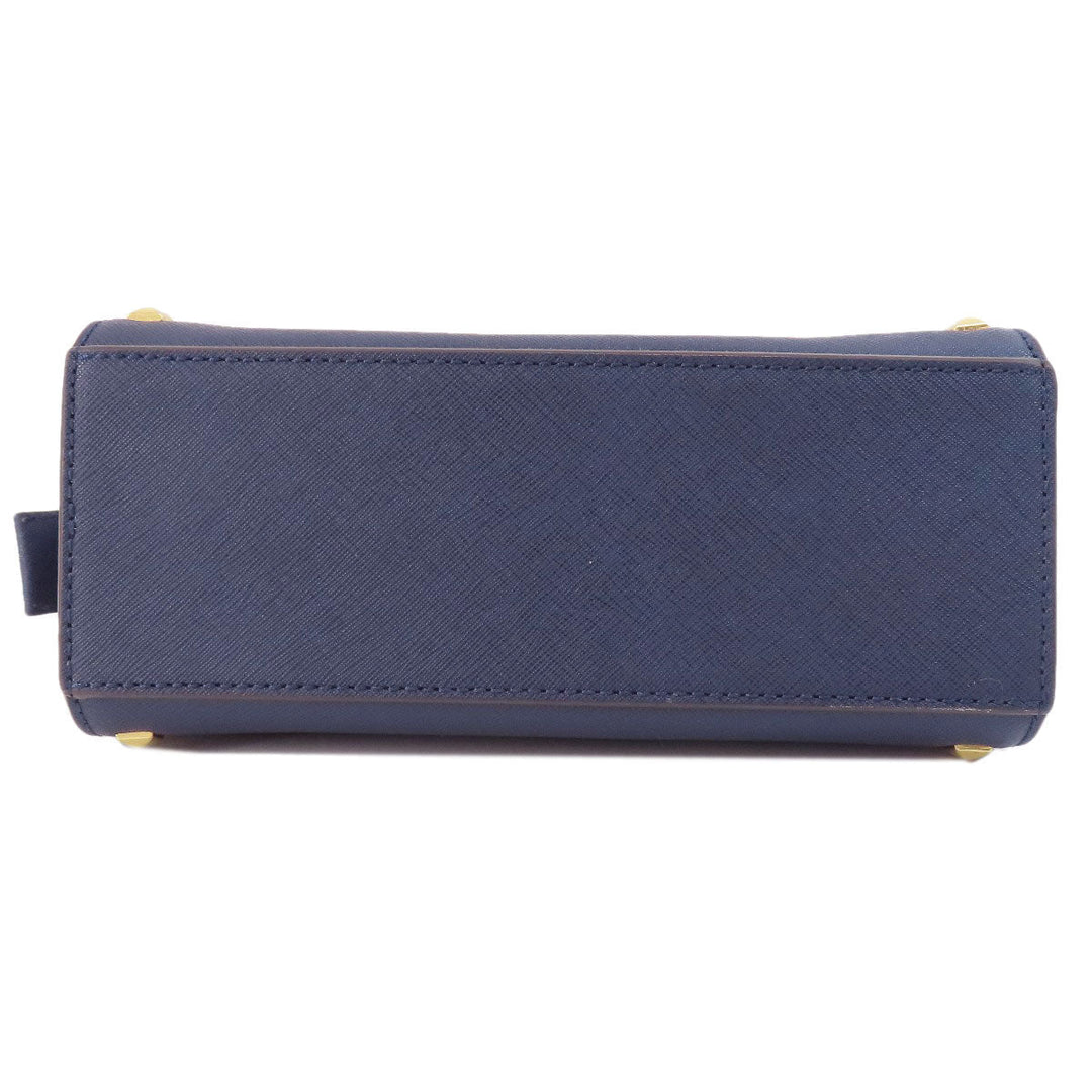 MICHAEL KORS Shoulder Bag PVC Navy logo Women Used Authentic