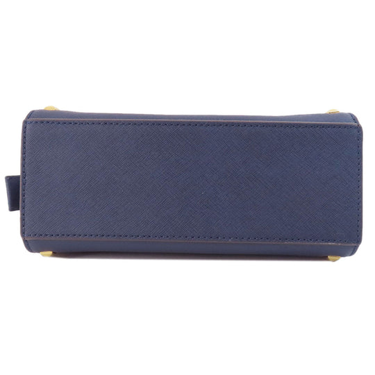 MICHAEL KORS Shoulder Bag PVC Navy logo Women Used Authentic