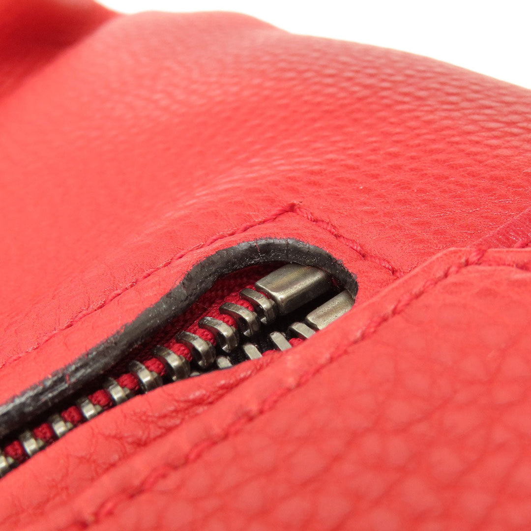 BVLGARI Shoulder Bag leather Red logo