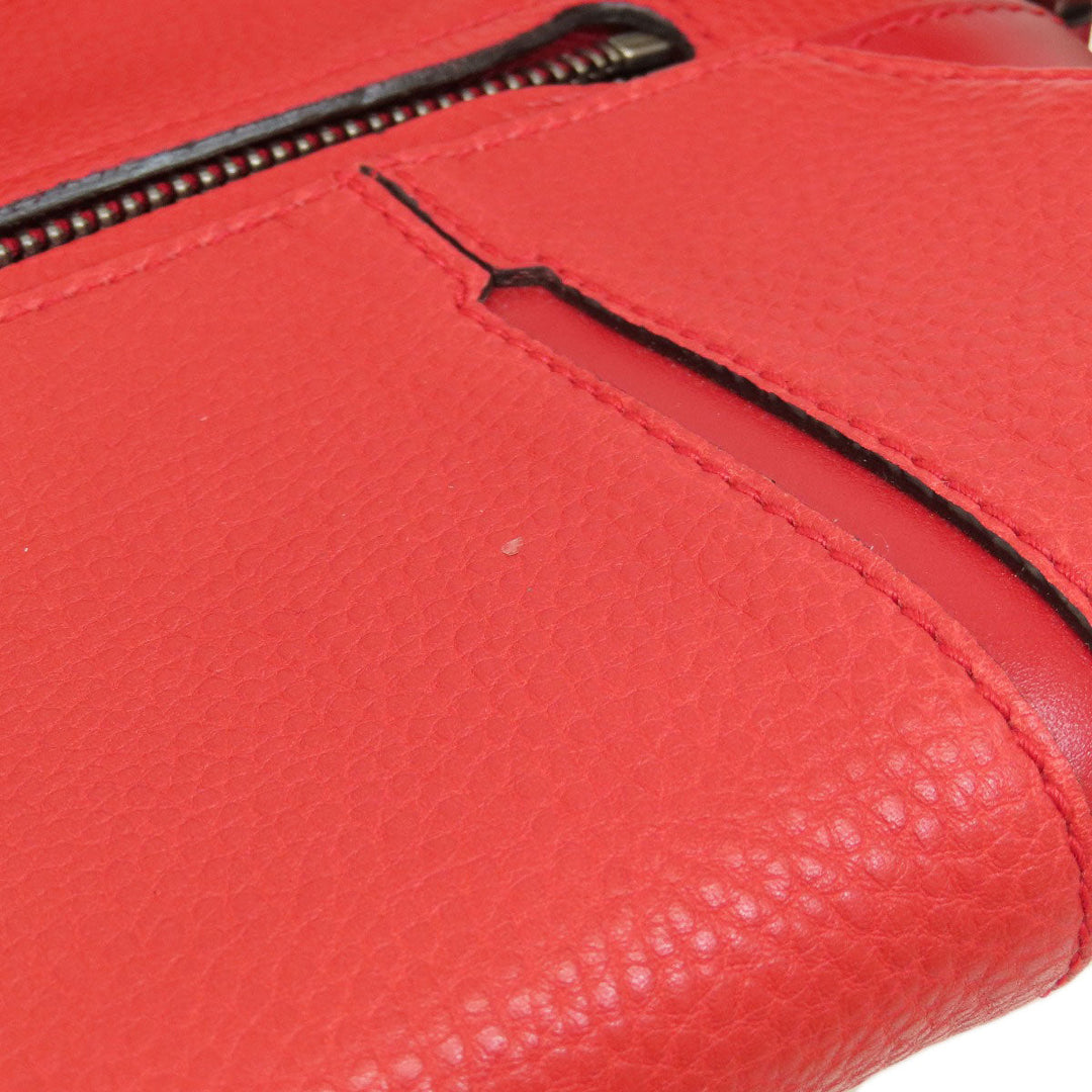 BVLGARI Shoulder Bag leather Red logo