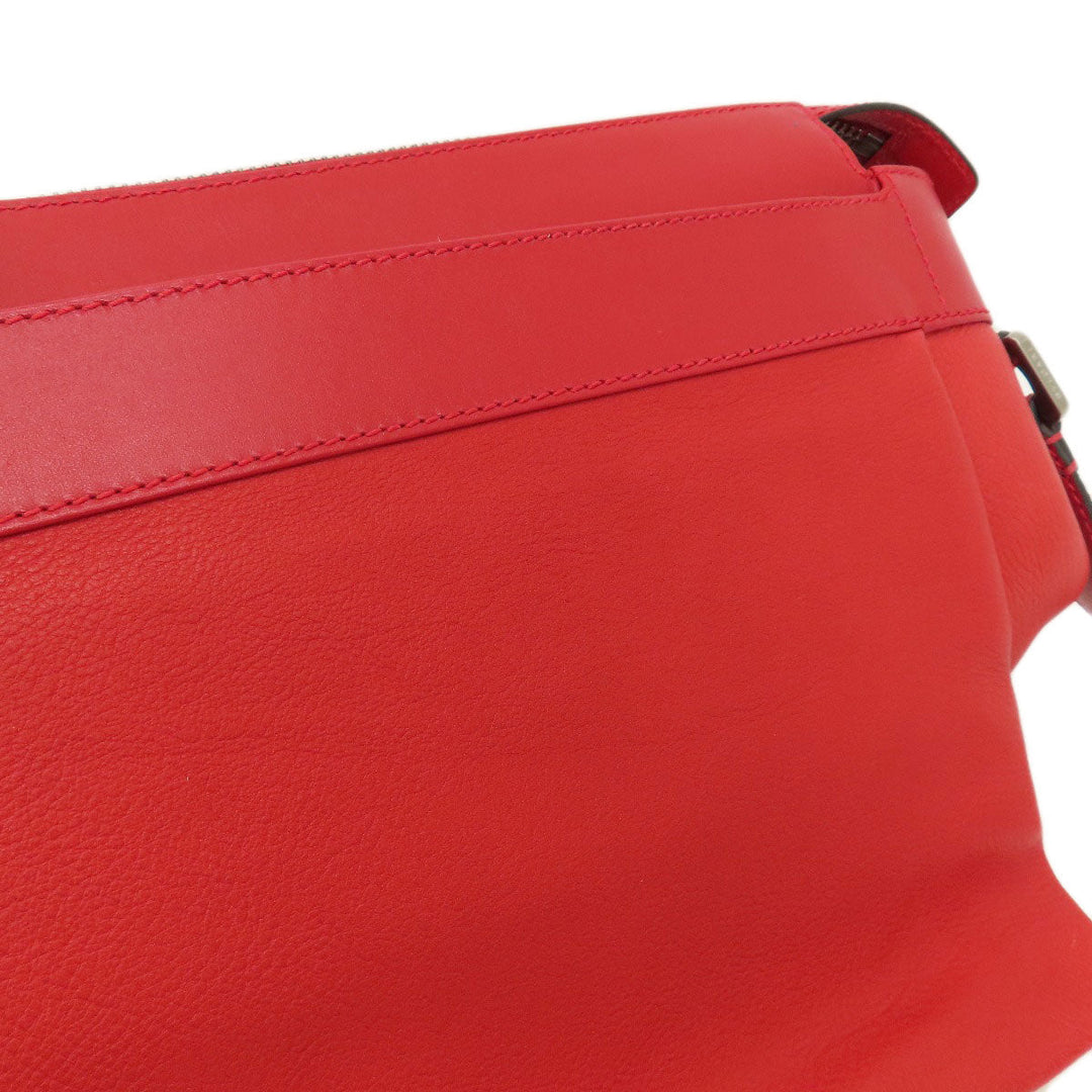 BVLGARI Shoulder Bag leather Red logo