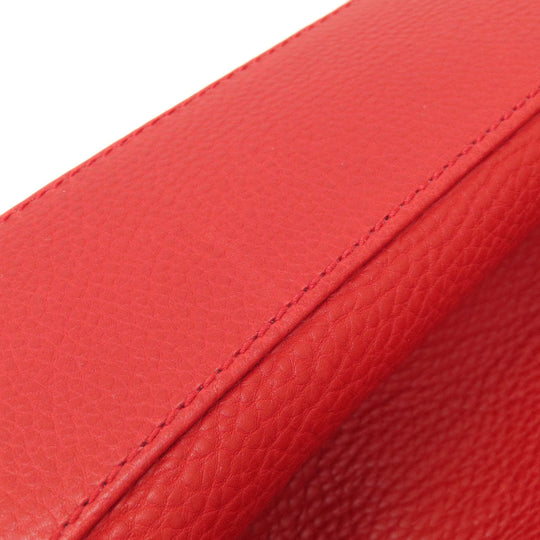 BVLGARI Shoulder Bag leather Red logo
