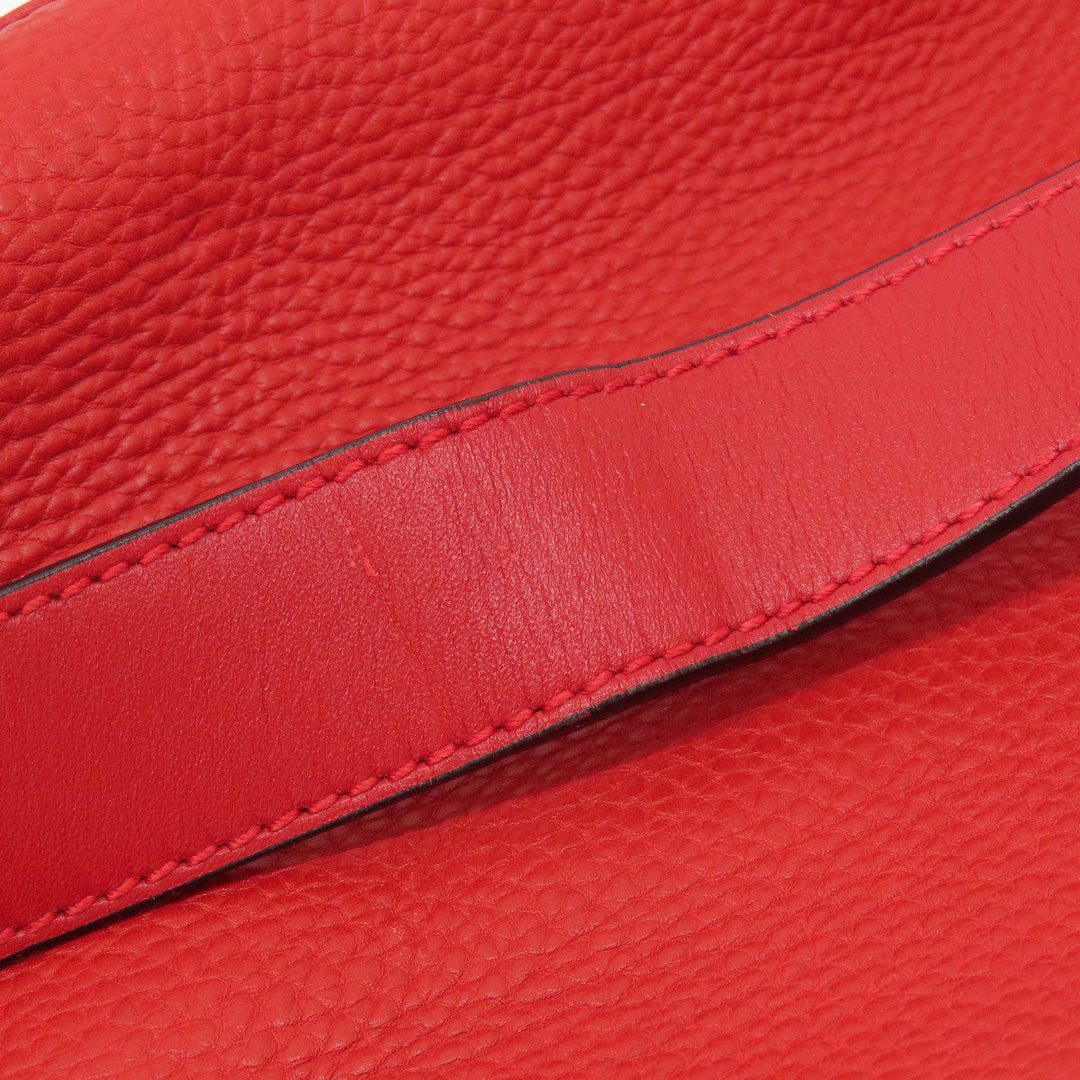 BVLGARI Shoulder Bag leather Red logo