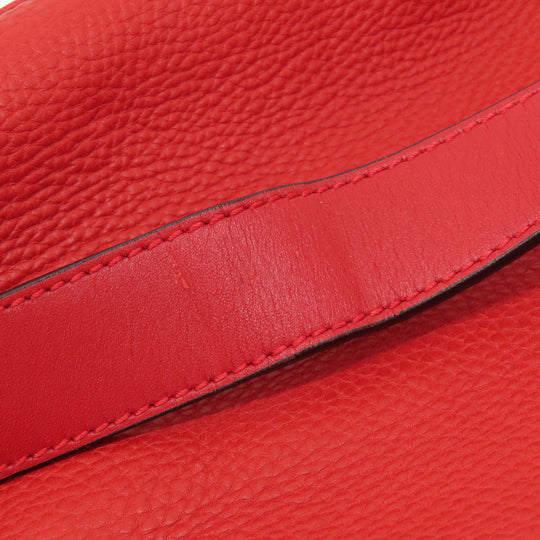 BVLGARI Shoulder Bag leather Red logo