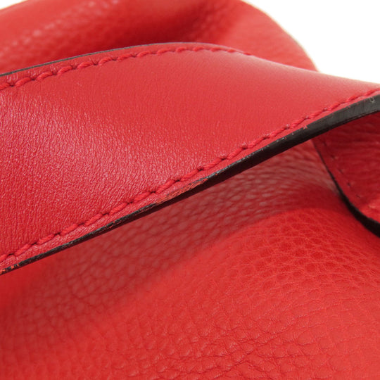 BVLGARI Shoulder Bag leather Red logo
