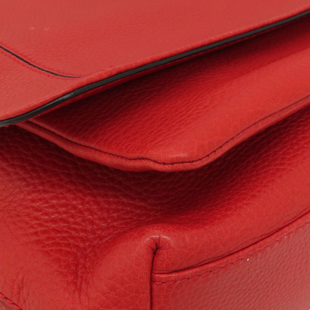 BVLGARI Shoulder Bag leather Red logo