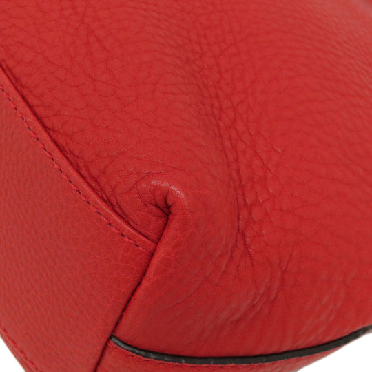BVLGARI Shoulder Bag leather Red logo
