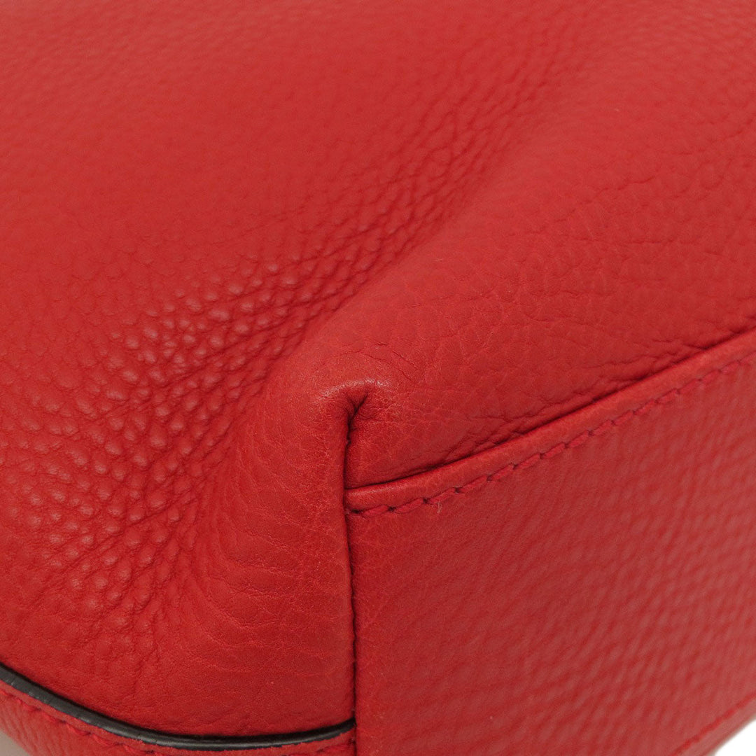 BVLGARI Shoulder Bag leather Red logo