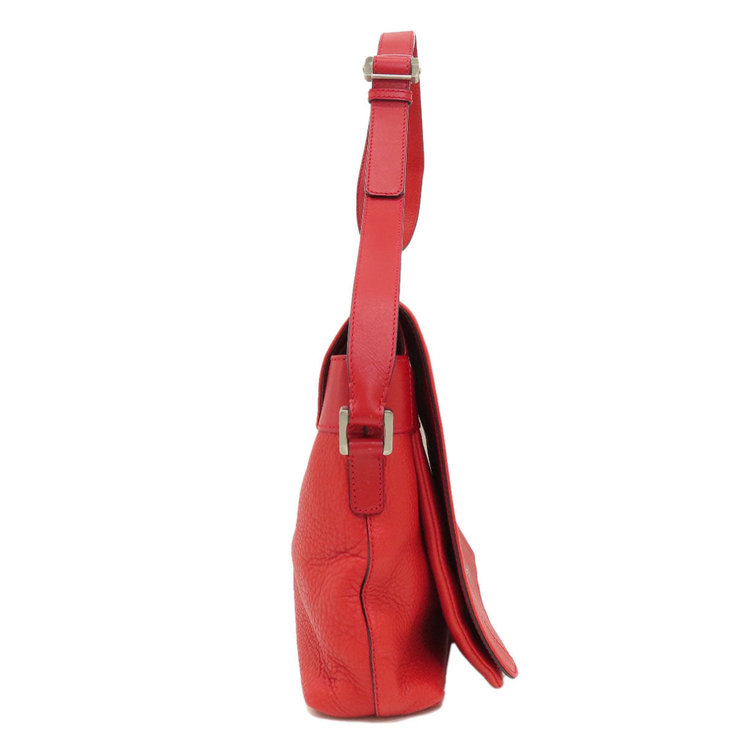 BVLGARI Shoulder Bag leather Red logo