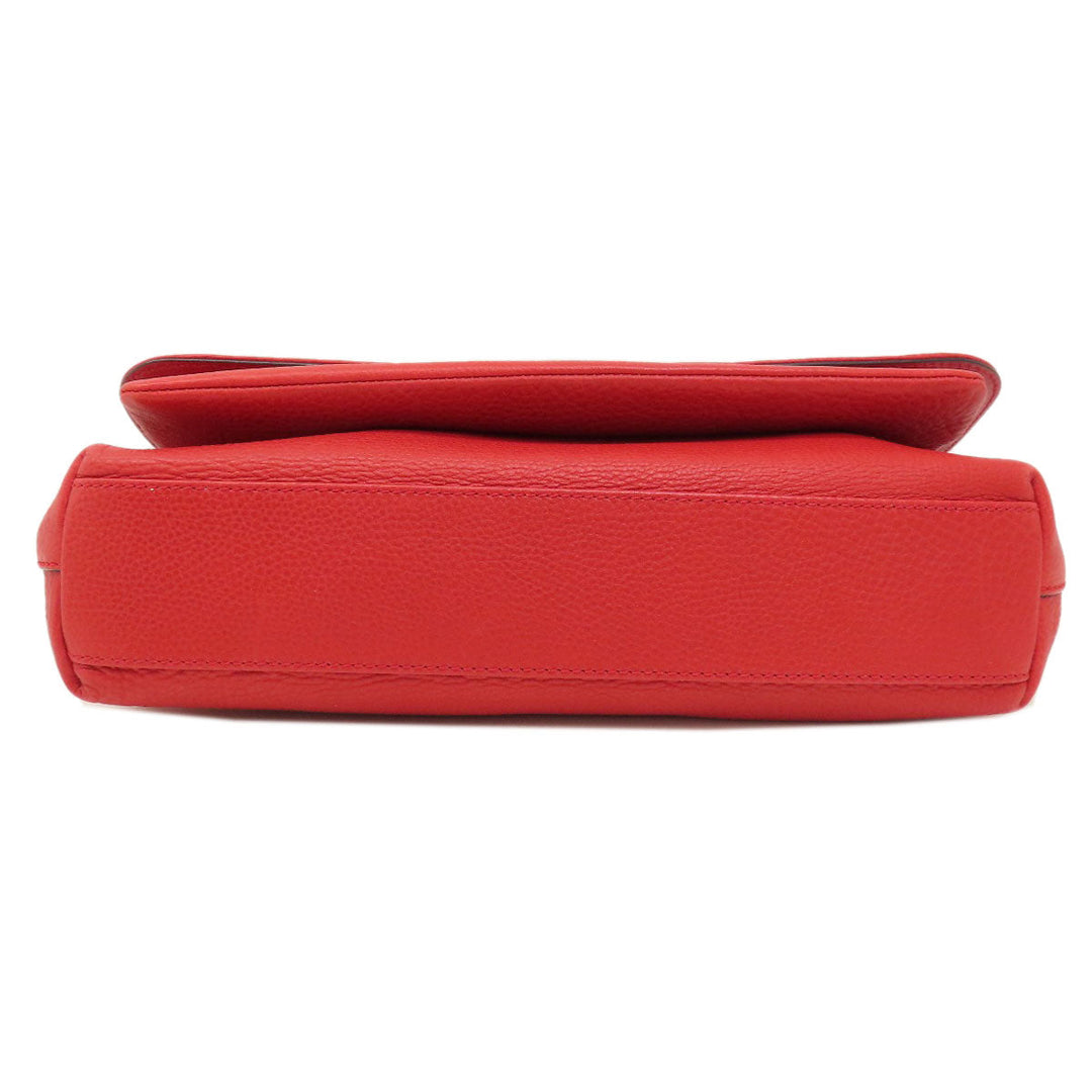 BVLGARI Shoulder Bag leather Red logo