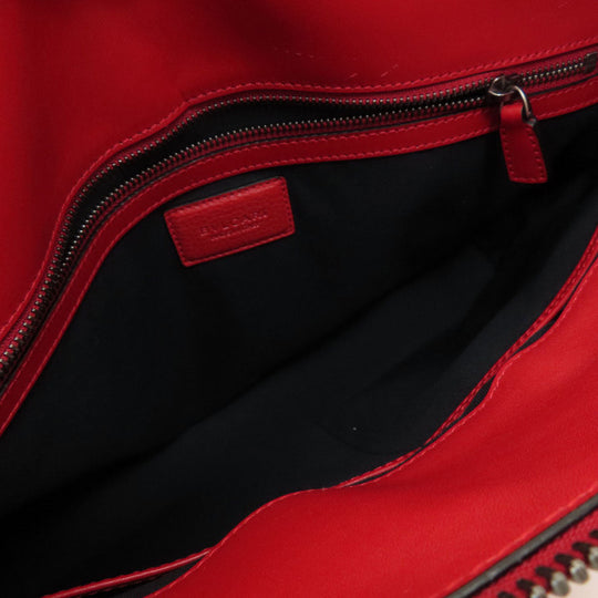 BVLGARI Shoulder Bag leather Red logo