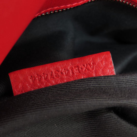 BVLGARI Shoulder Bag leather Red logo