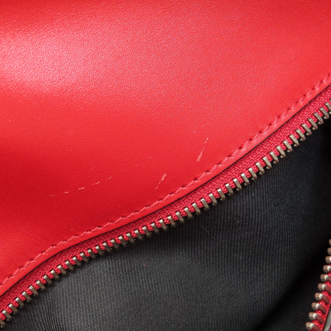 BVLGARI Shoulder Bag leather Red logo