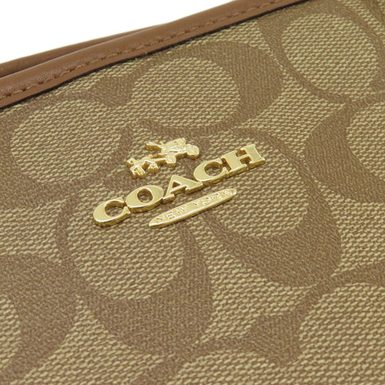 COACH Tote Bag F57842 PVC Brown Signature