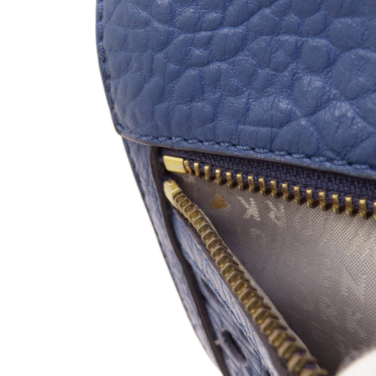 Kate Spade Shoulder Bag leather Navy logo Women Used Authentic