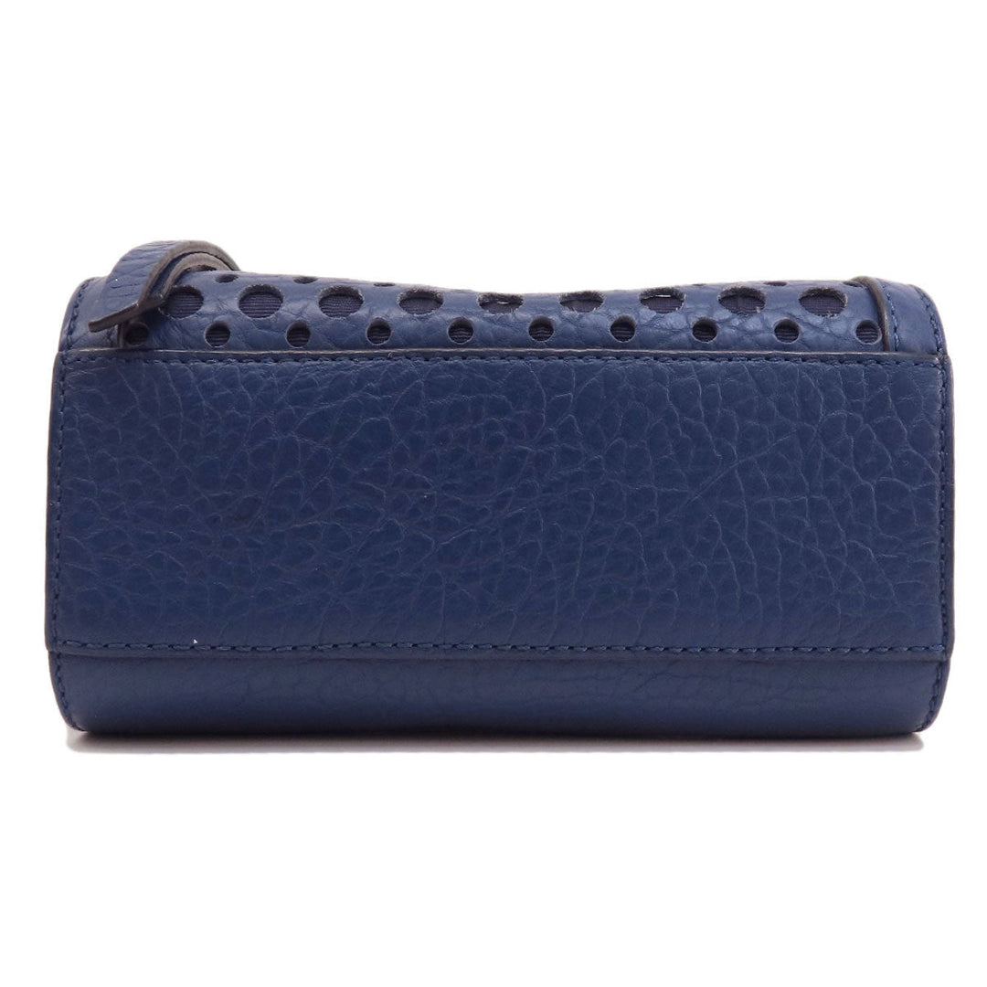 Kate Spade Shoulder Bag leather Navy logo Women Used Authentic
