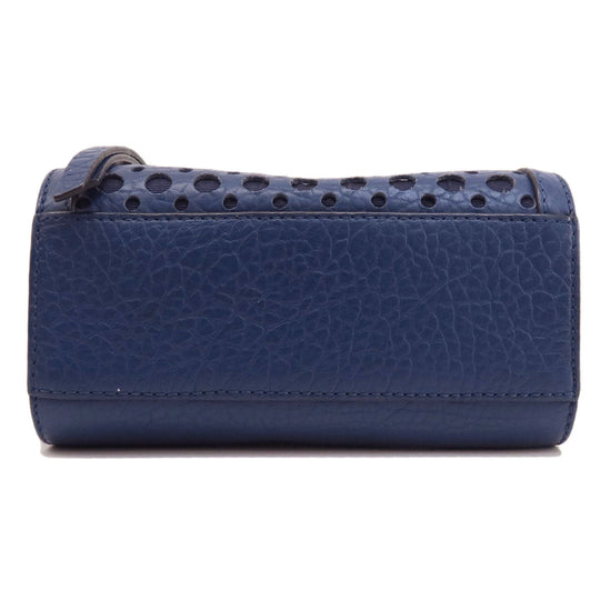 Kate Spade Shoulder Bag leather Navy logo Women Used Authentic