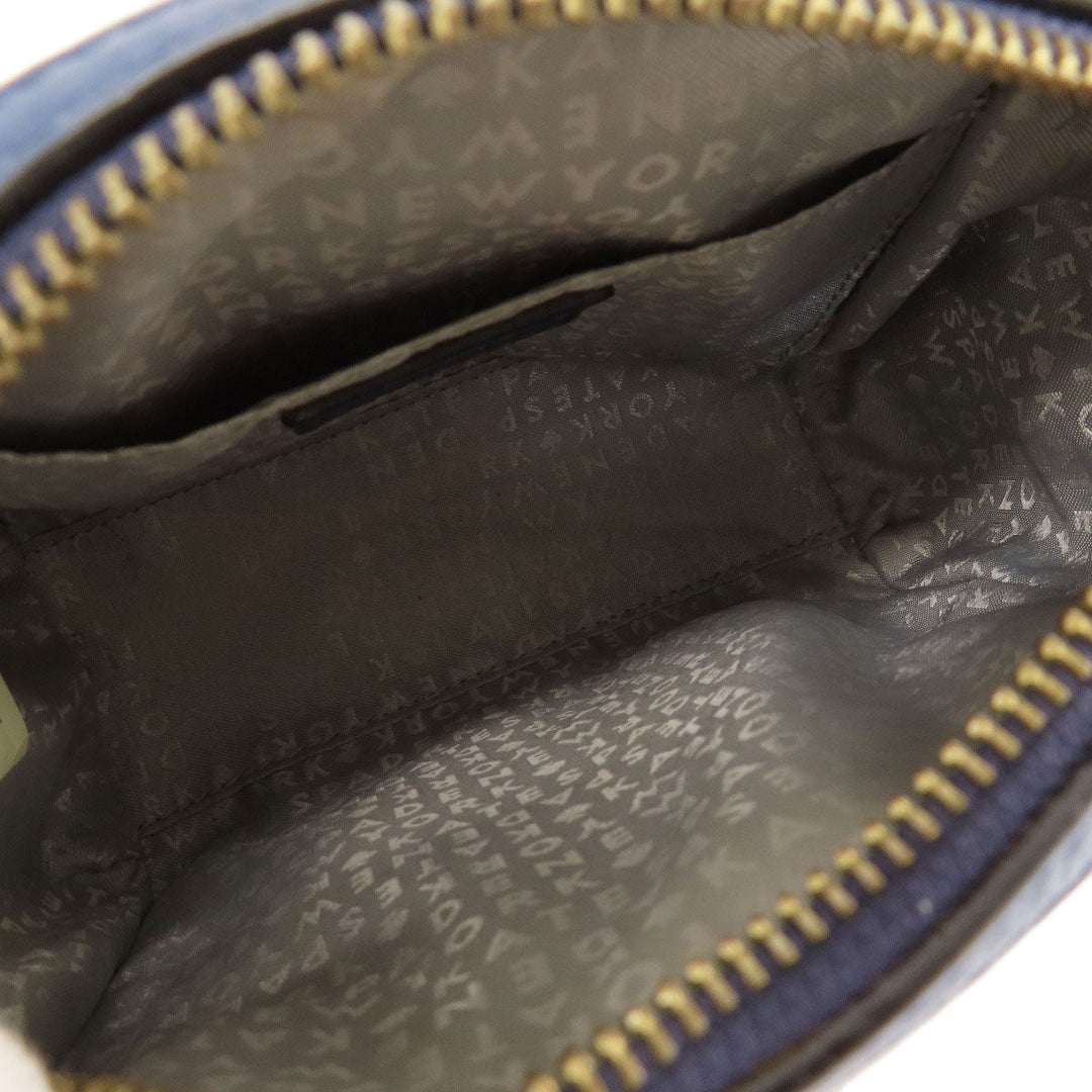 Kate Spade Shoulder Bag leather Navy logo Women Used Authentic