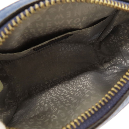 Kate Spade Shoulder Bag leather Navy logo Women Used Authentic