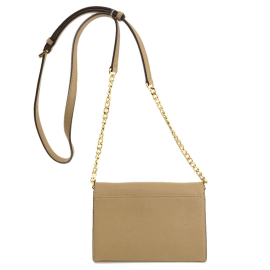 MICHAEL KORS Long Wallet Purse PVC Brown Chain wallet Women Used Authentic