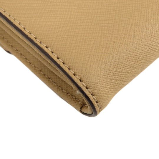 MICHAEL KORS Long Wallet Purse PVC Brown Chain wallet Women Used Authentic