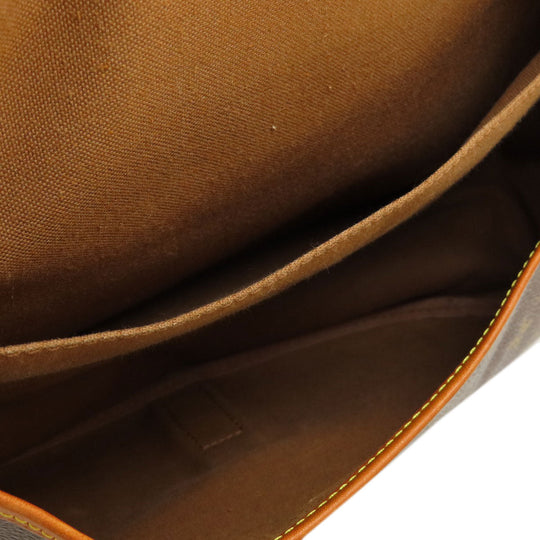 LOUIS VUITTON Shoulder Bag M42254 Monogram canvas Brown Saumur L Monogram Women Used Authentic