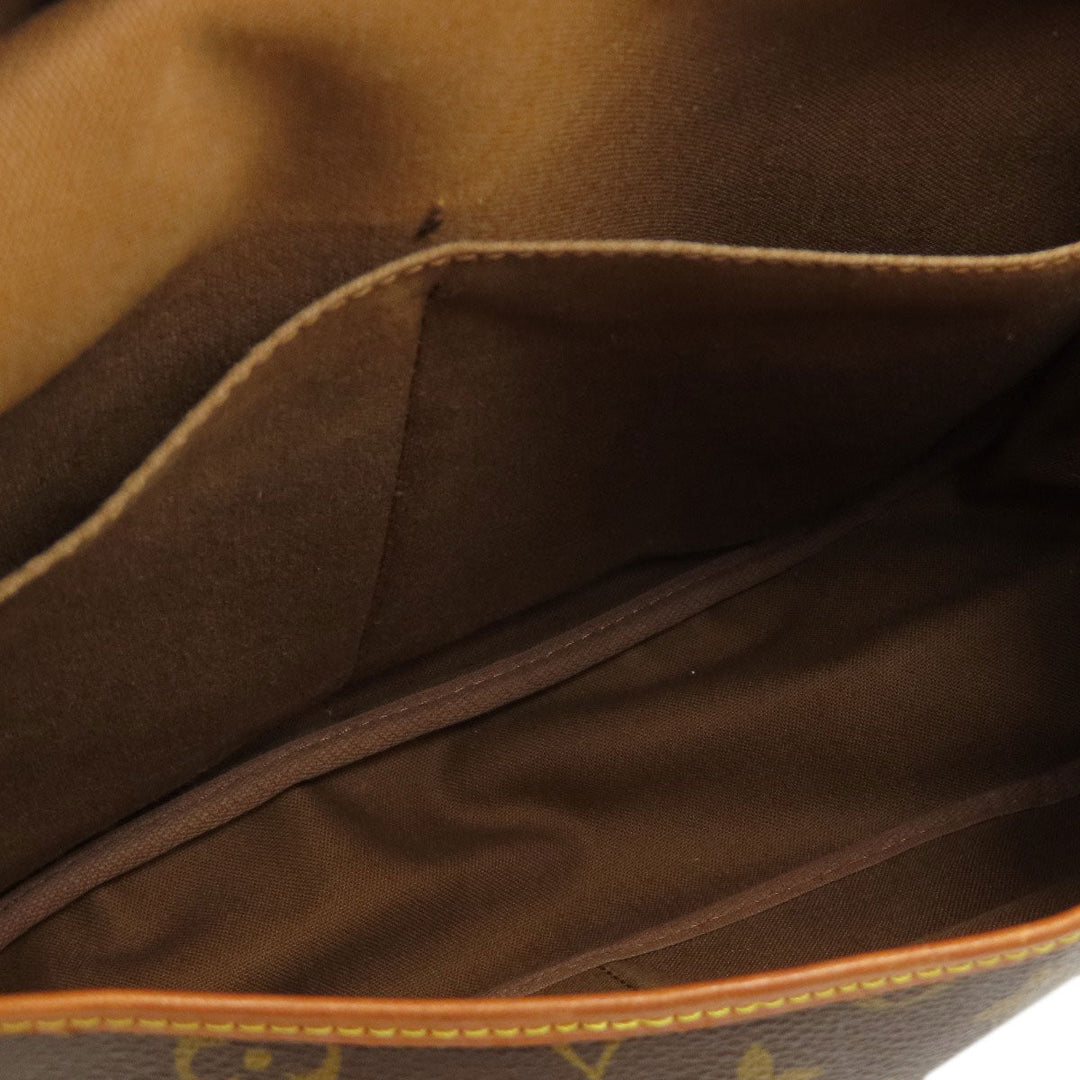 LOUIS VUITTON Shoulder Bag M42254 Monogram canvas Brown Saumur L Monogram Women Used Authentic