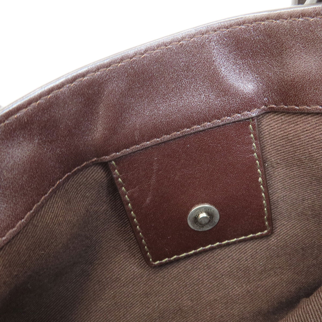 LOEWE Handbag Coated canvas Brown anagram Women Used Authentic
