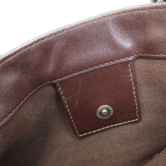 LOEWE Handbag Coated canvas Brown anagram Women Used Authentic