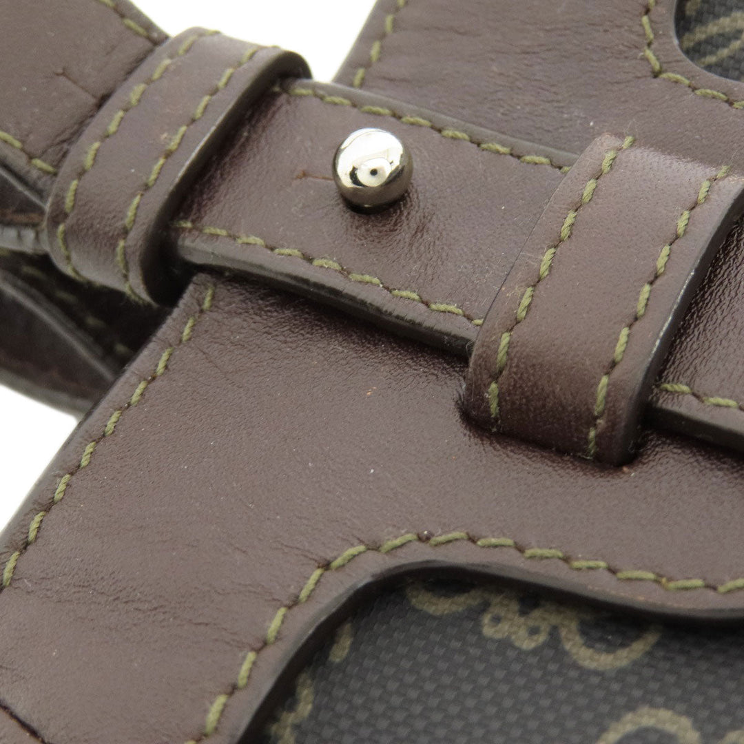 LOEWE Handbag Coated canvas Brown anagram Women Used Authentic