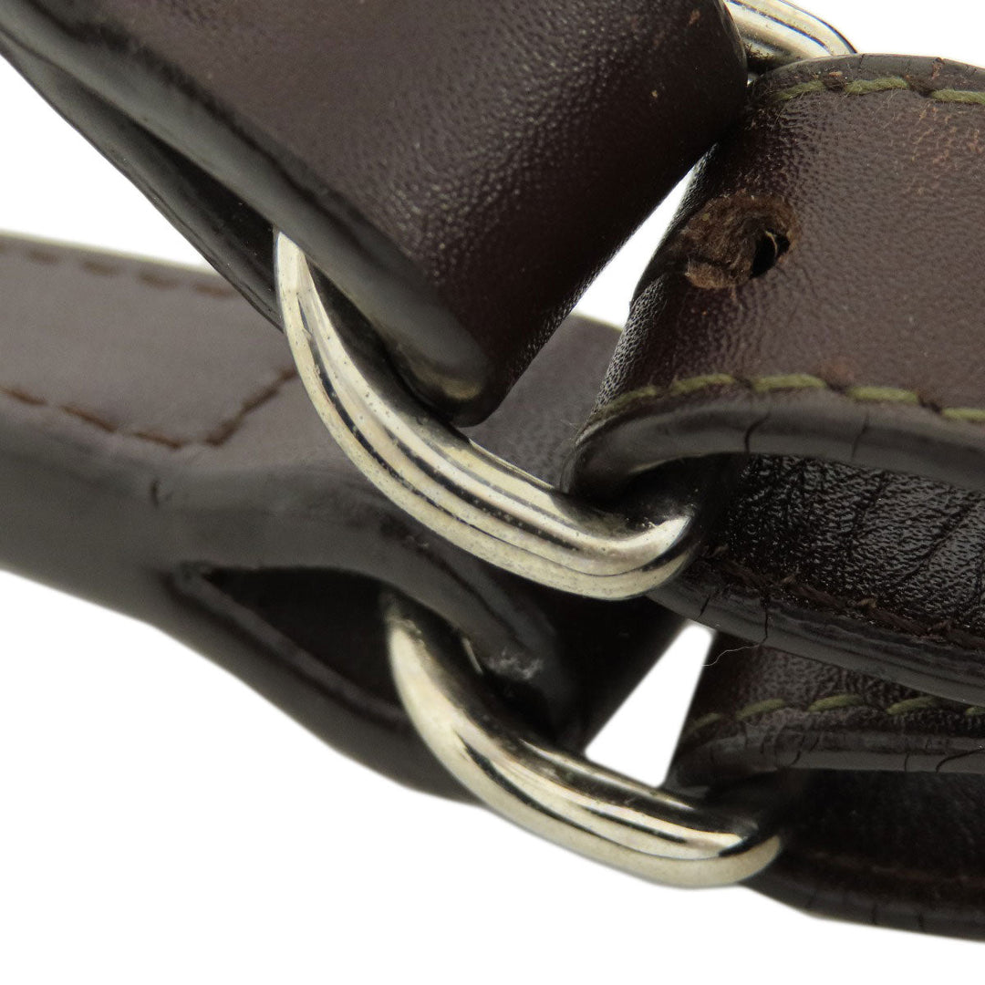 LOEWE Handbag Coated canvas Brown anagram Women Used Authentic