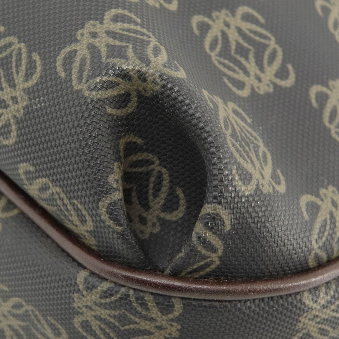 LOEWE Handbag Coated canvas Brown anagram Women Used Authentic