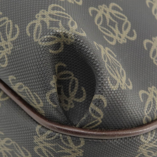 LOEWE Handbag Coated canvas Brown anagram Women Used Authentic