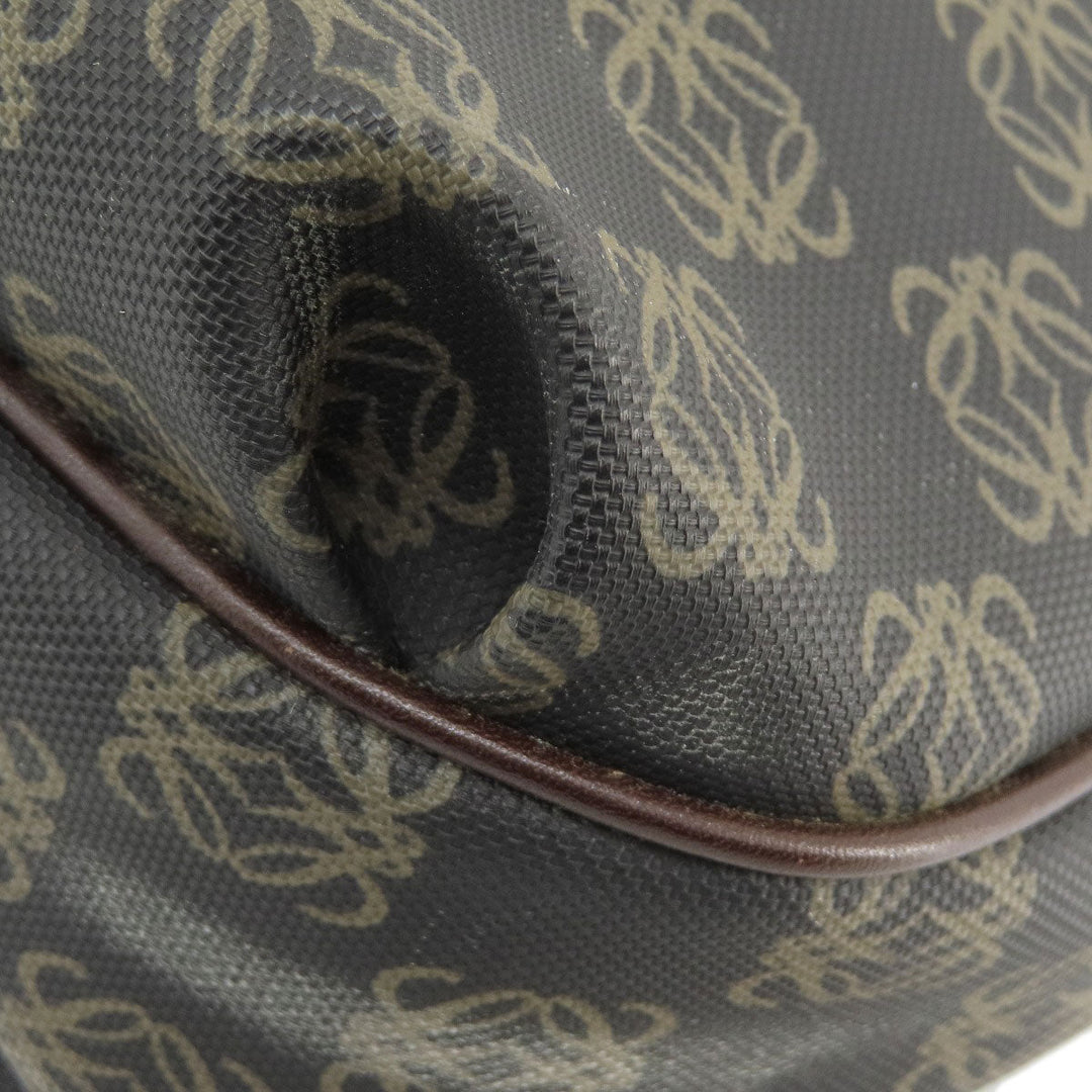 LOEWE Handbag Coated canvas Brown anagram Women Used Authentic
