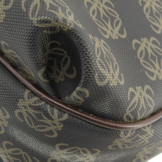 LOEWE Handbag Coated canvas Brown anagram Women Used Authentic