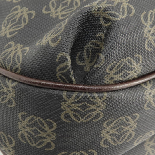 LOEWE Handbag Coated canvas Brown anagram Women Used Authentic