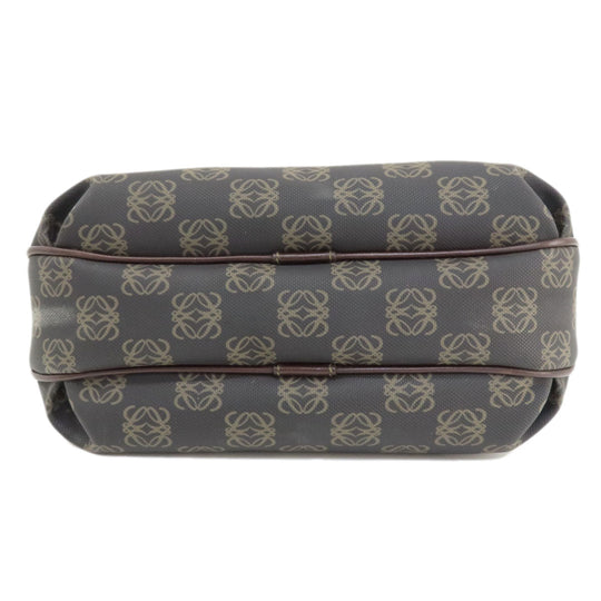 LOEWE Handbag Coated canvas Brown anagram Women Used Authentic