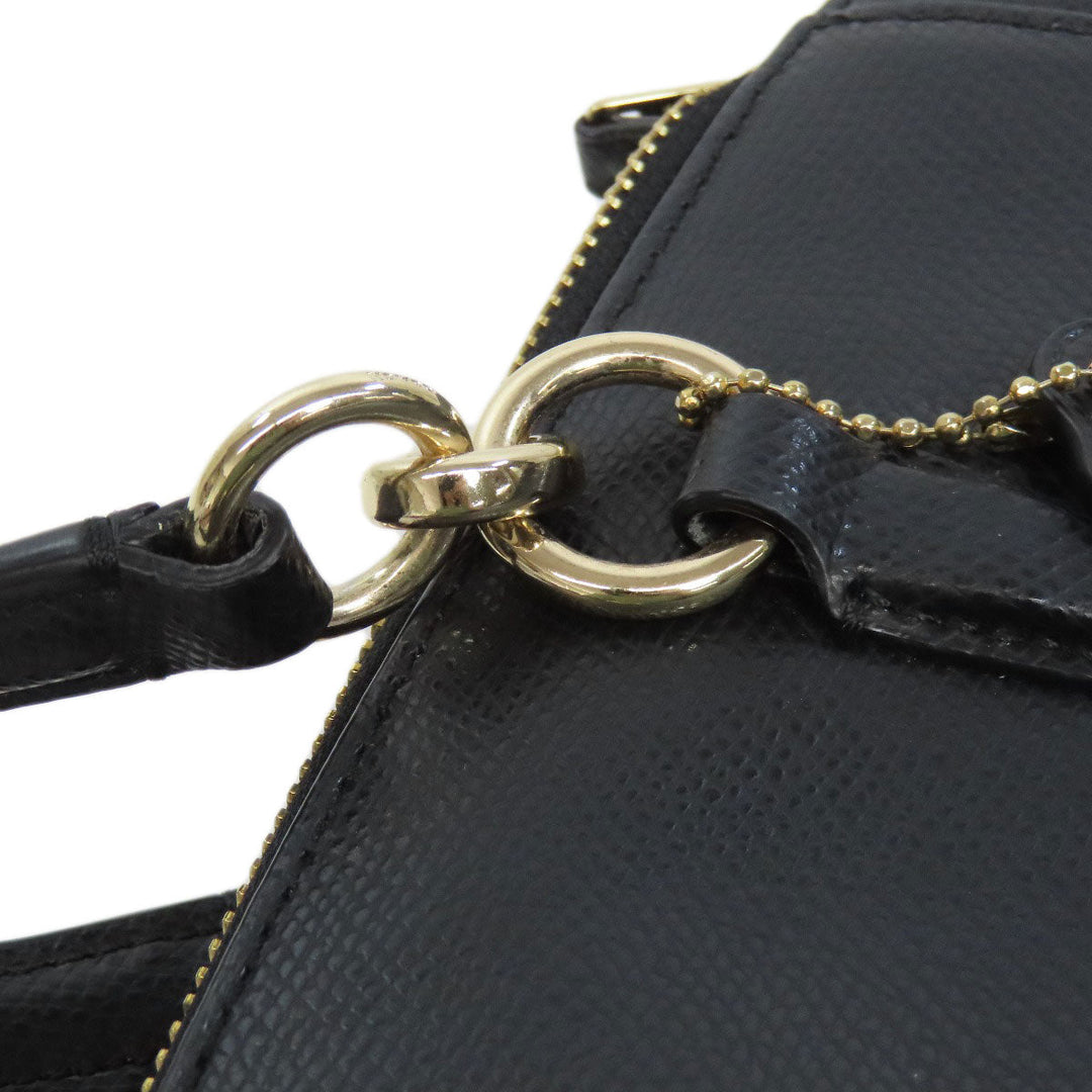 COACH Tote Bag F36606 PVC black logo Women Used Authentic