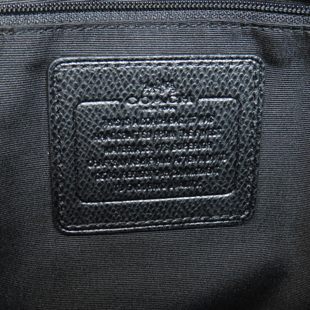 COACH Tote Bag F36606 PVC black logo Women Used Authentic