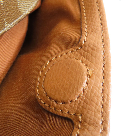 COACH Handbag F57273 PVC Brown Signature 2WAY Women Used Authentic