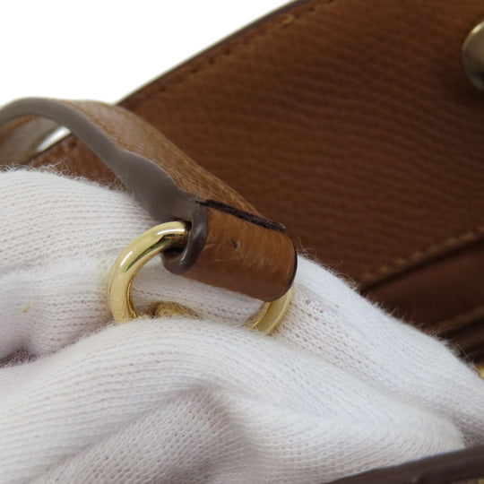 COACH Handbag F57273 PVC Brown Signature 2WAY Women Used Authentic