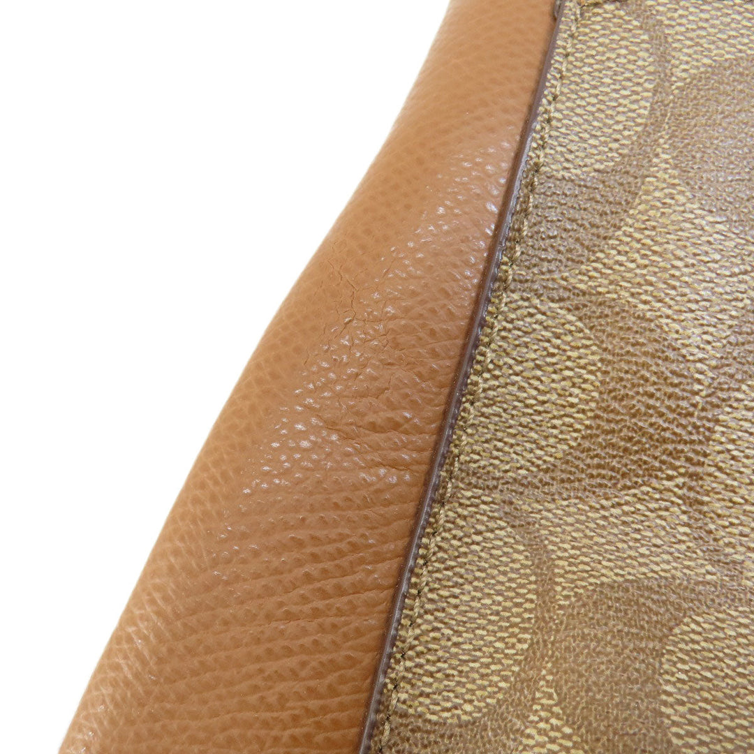 COACH Handbag F57273 PVC Brown Signature 2WAY Women Used Authentic