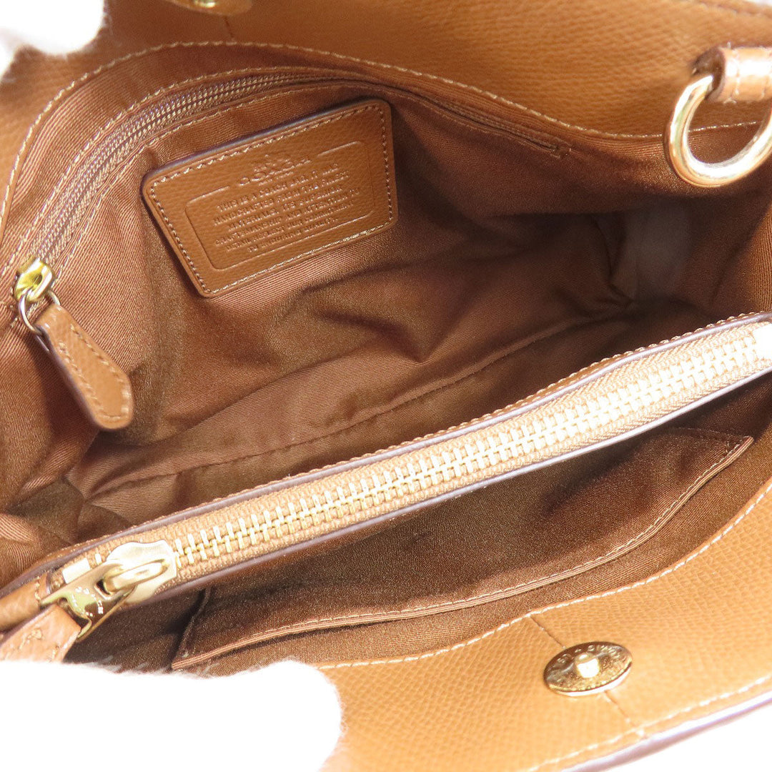 COACH Handbag F57273 PVC Brown Signature 2WAY Women Used Authentic