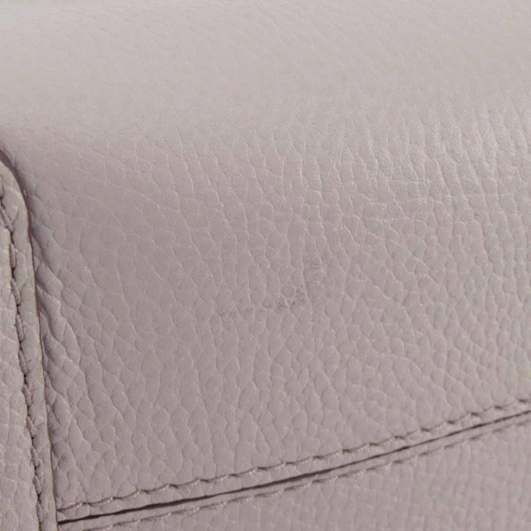 MICHAEL KORS Handbag leather gray logoMetal 2WAY Women Used Authentic