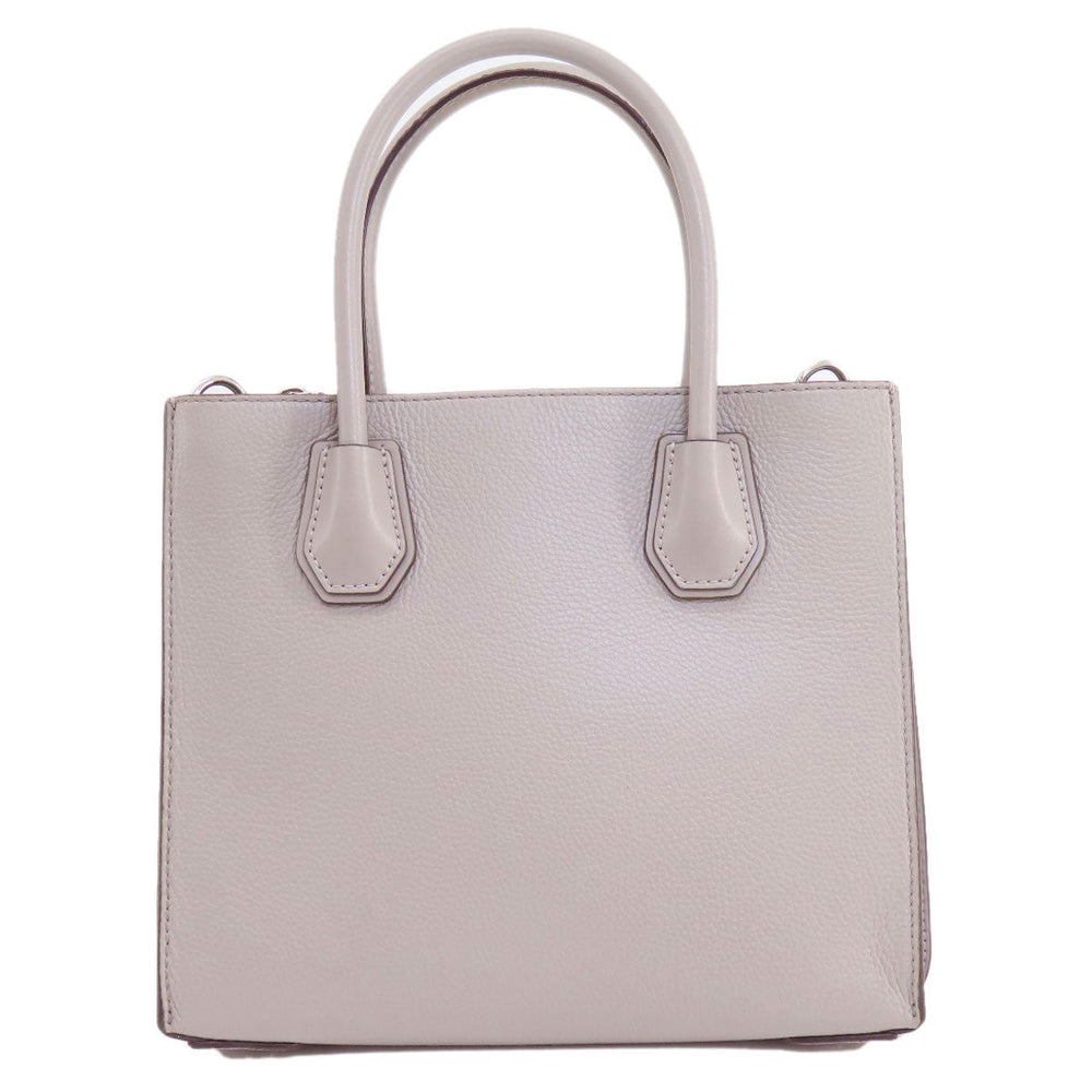 MICHAEL KORS Handbag leather gray logoMetal 2WAY Women Used Authentic