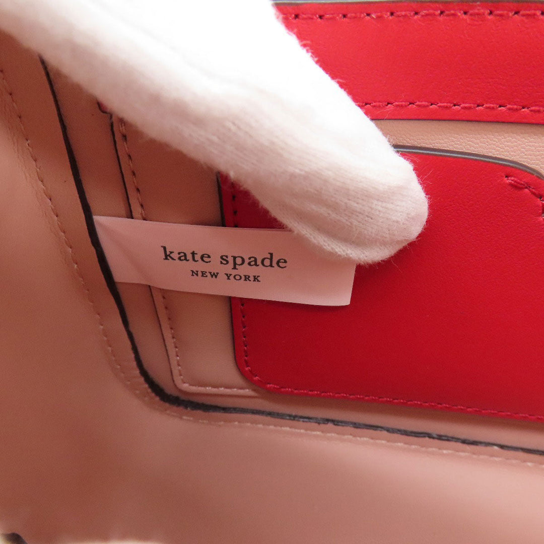 Kate Spade Shoulder Bag PVC Red logo Women Used Authentic
